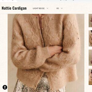 ISO Sezane Nattie cardigan XS beige